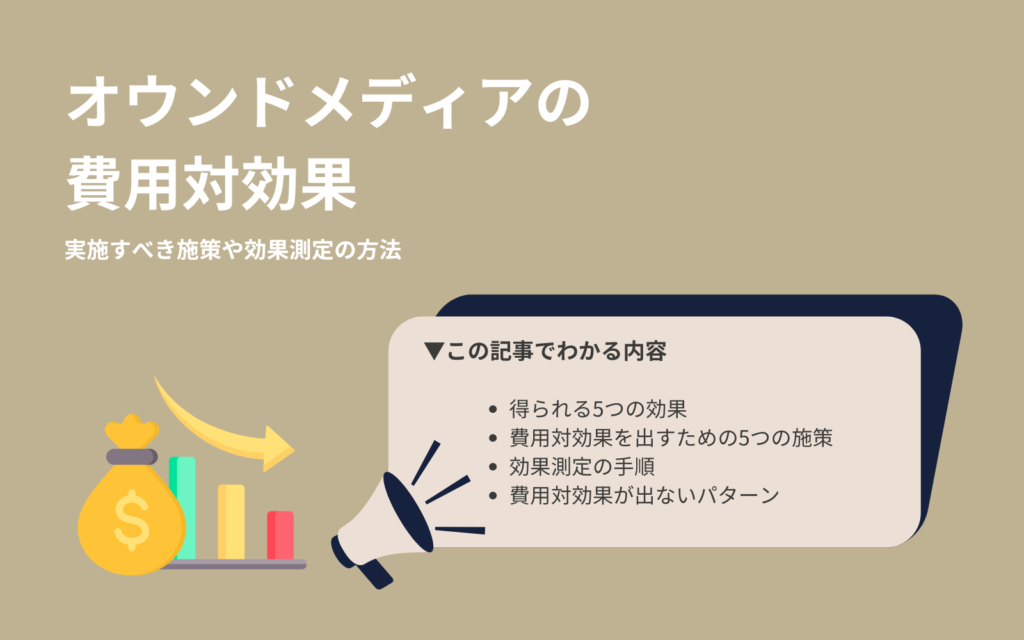 オウンドメディアの費用対効果｜実施すべき施策や効果測定の方法